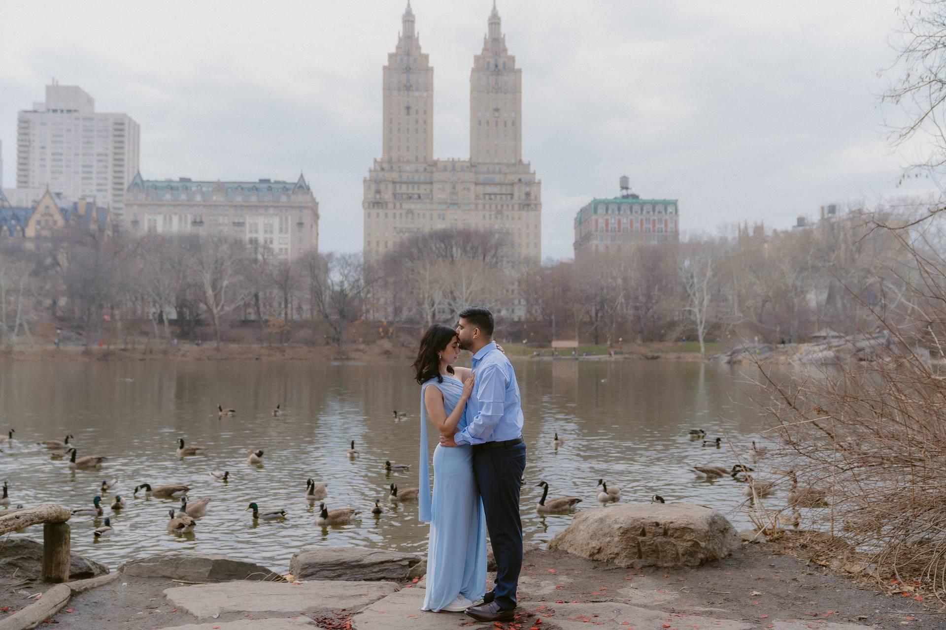 Anusha & Akshay in a candid moment during their NYC session.