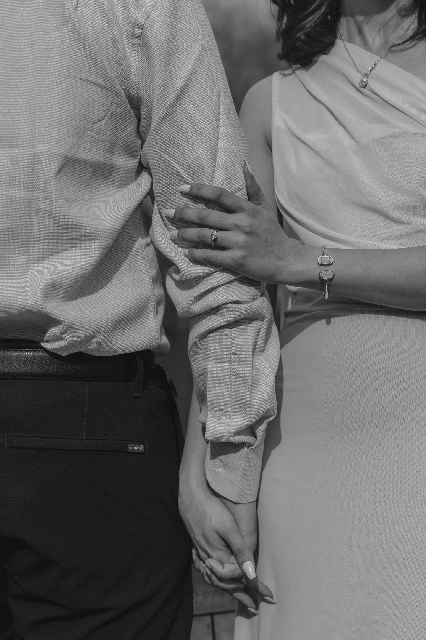 Anusha & Akshay in an intimate portrait by Aakaara Studios.