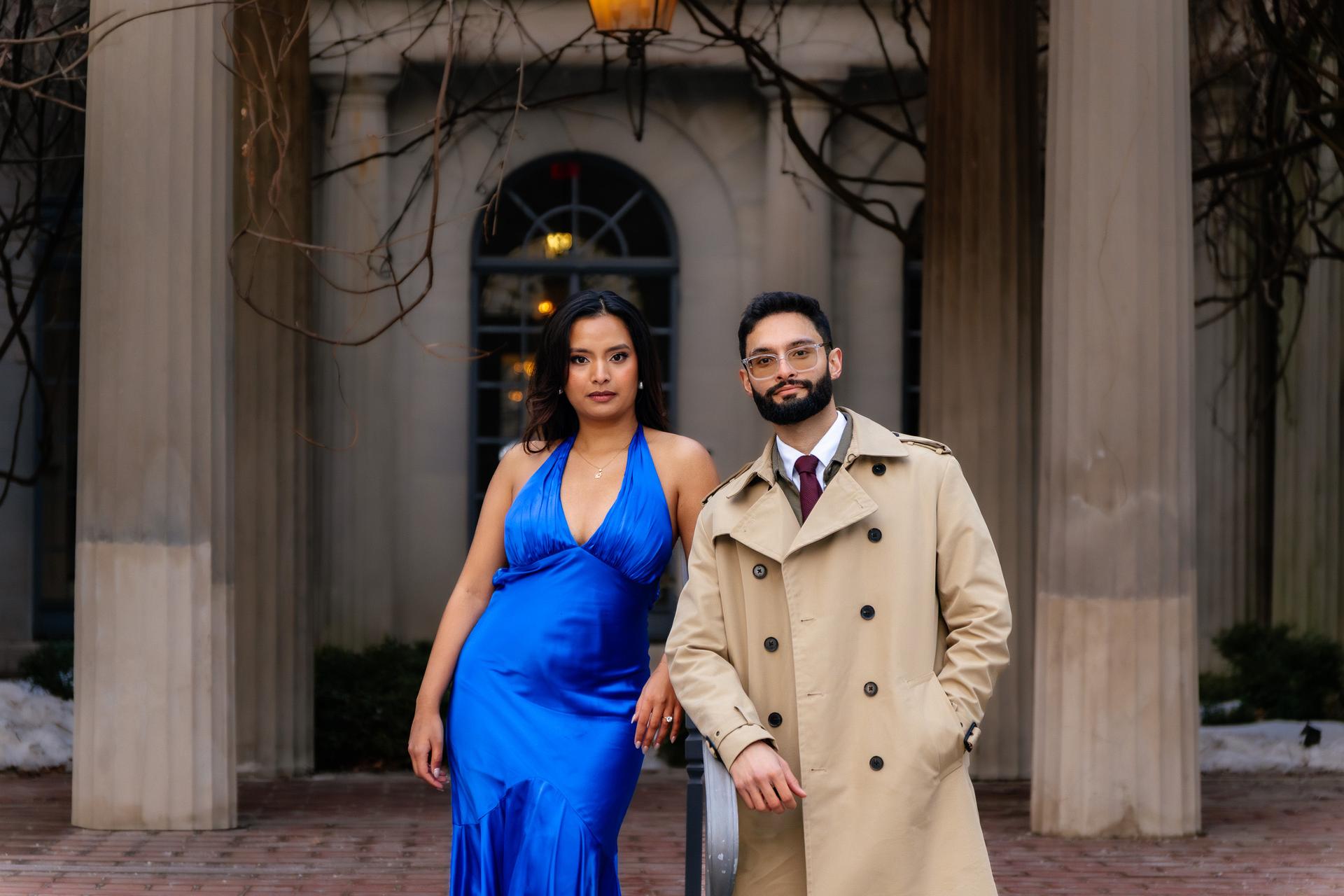 Karthik & Sunayna in an editorial portrait by Aakaara Studios.
