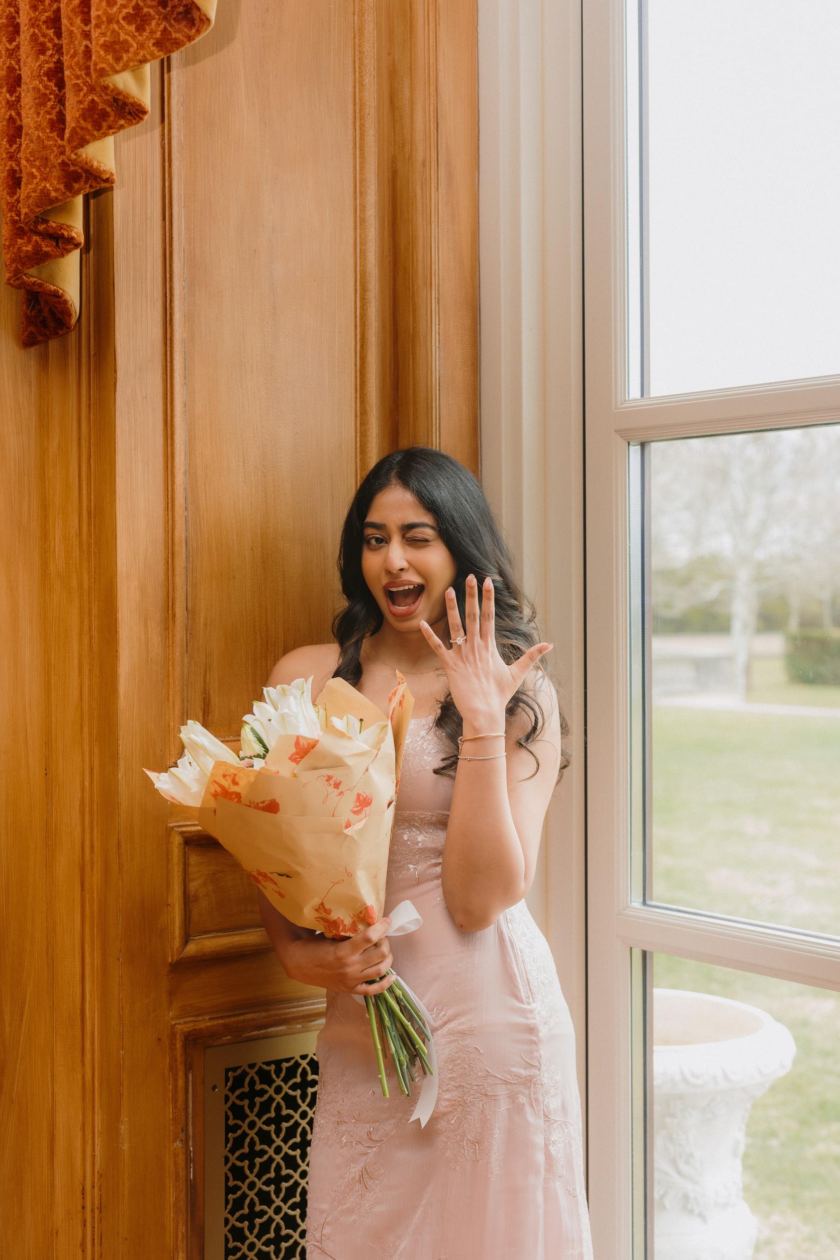 Sameeksha & Aman share a tender moment during their NYC session.