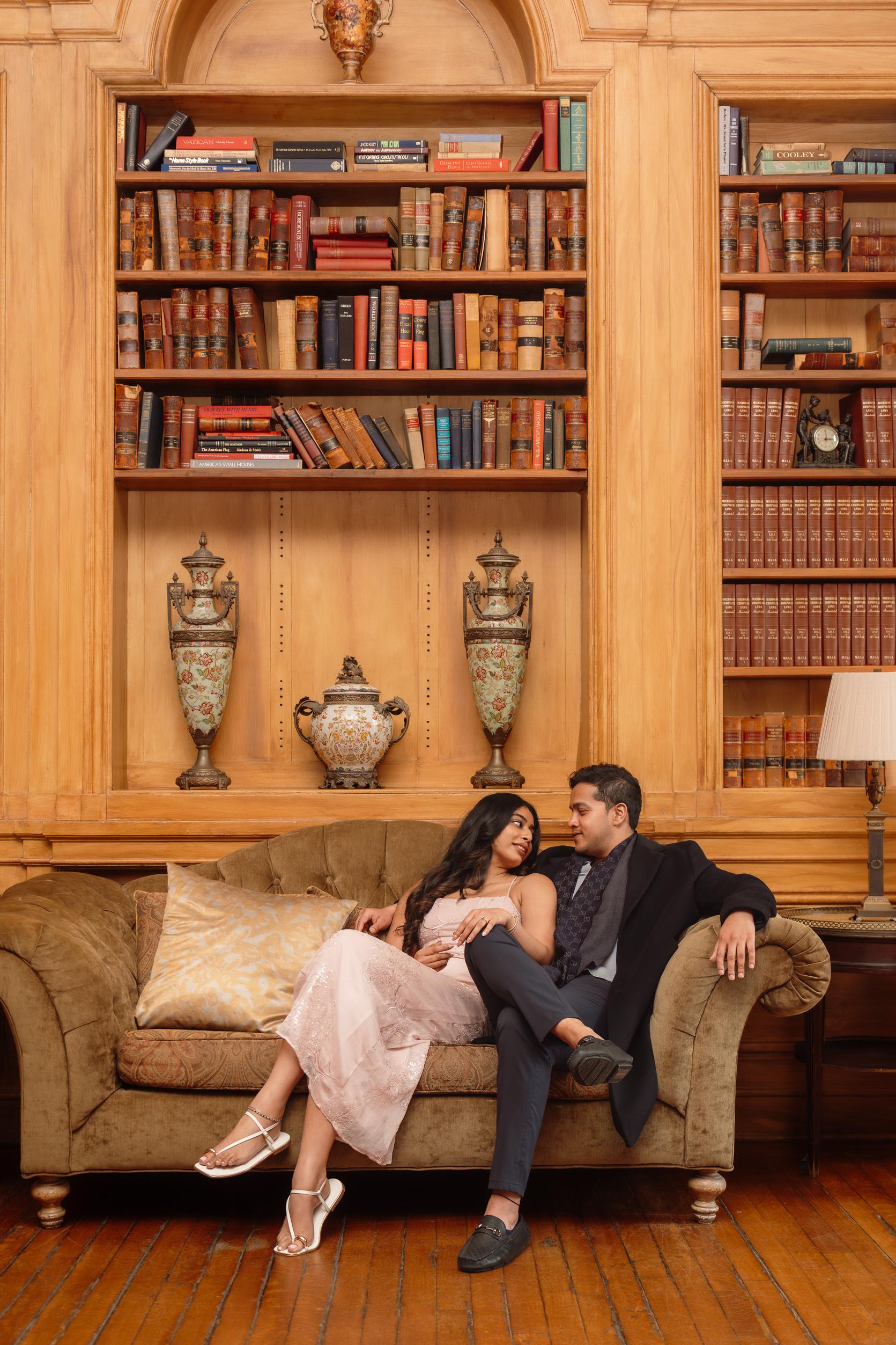 Sameeksha & Aman in an editorial portrait by Aakaara Studios.