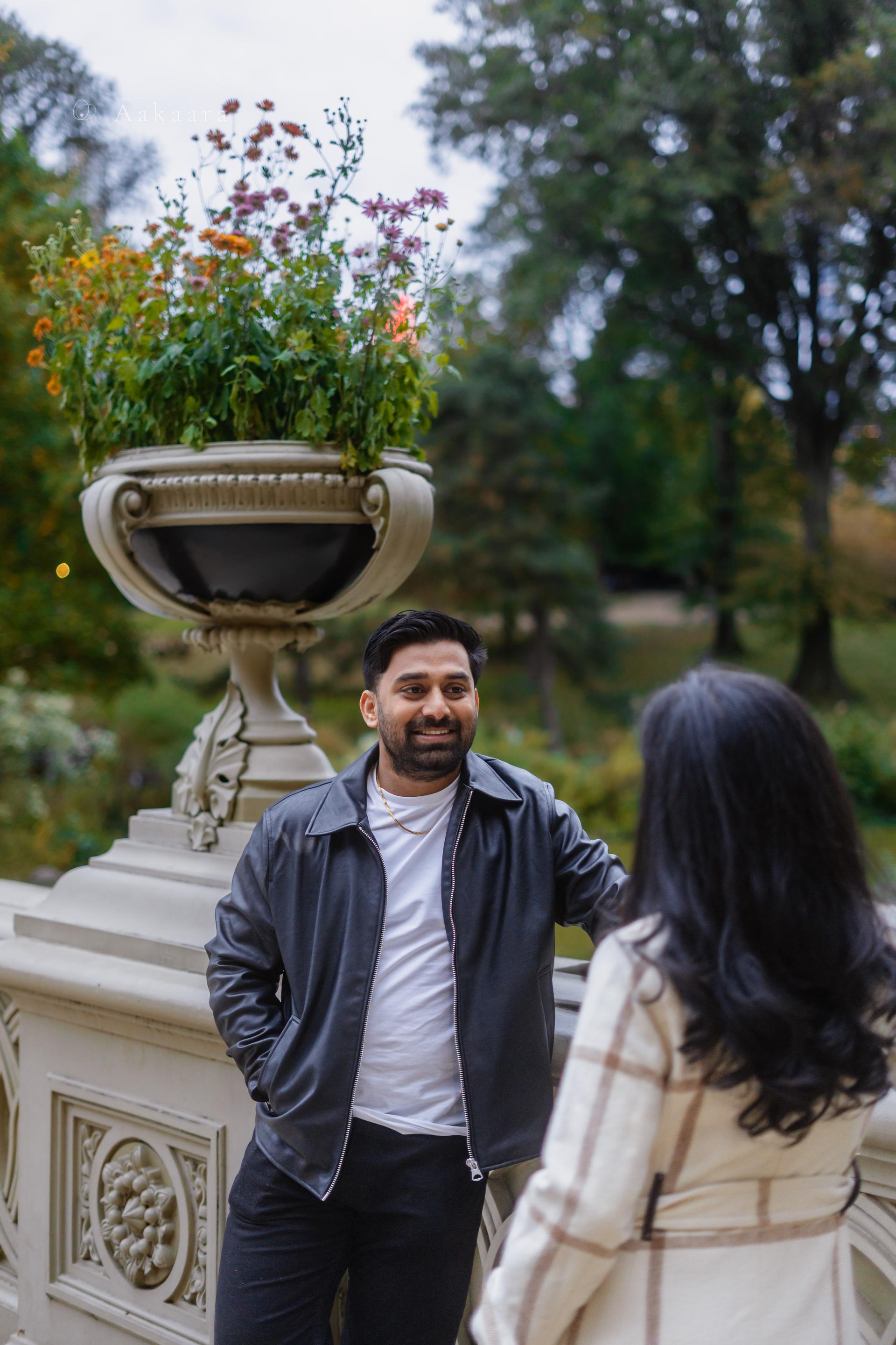 Suprith & Pragnya photographed in New York City.