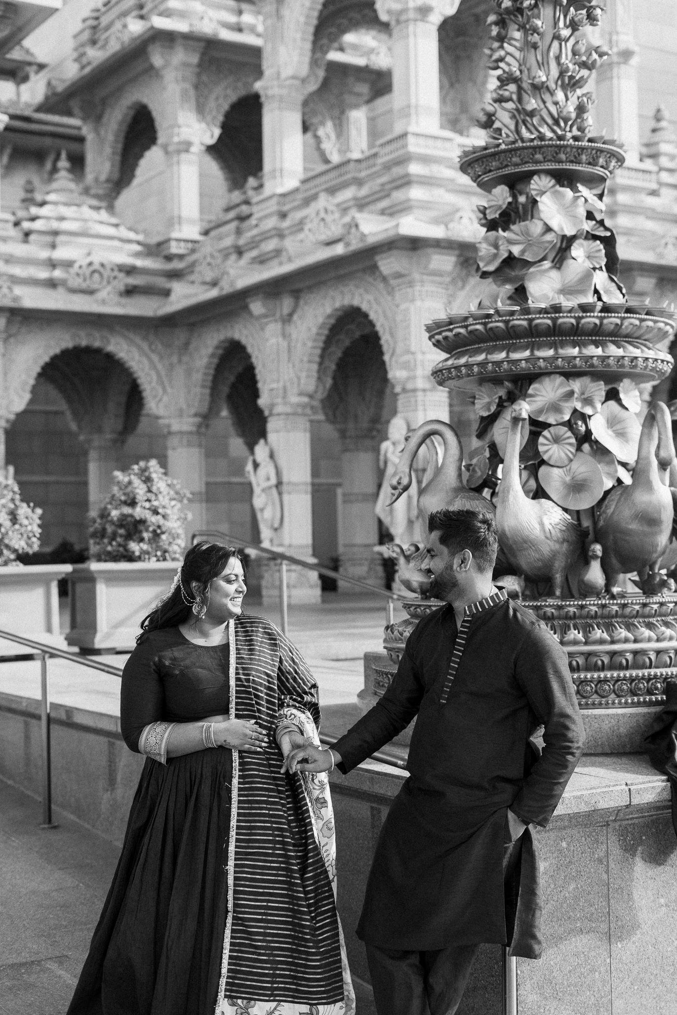Vyshnavi & Shiva share a tender moment in Brooklyn.