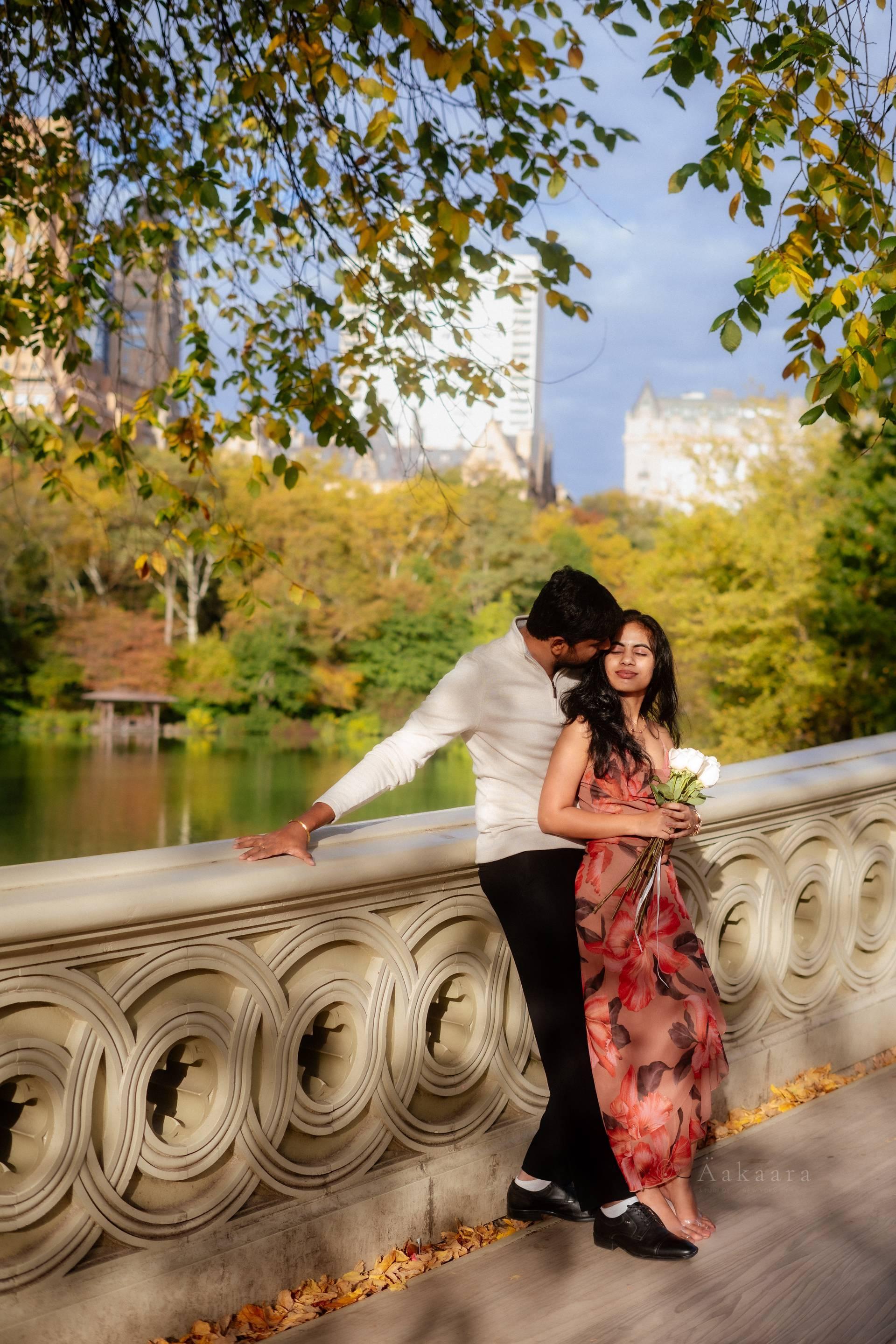 A cinematic couple portrait photographed by Aakaara Studios NYC.